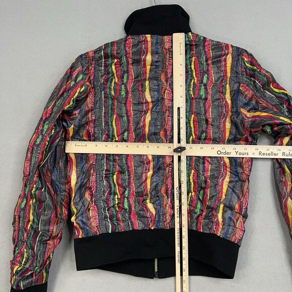 Coogi Jacket Womens Medium Bomber 3D Knit AOP Street Urban 90s Y2K Hip Hop - Picture 15 of 16
